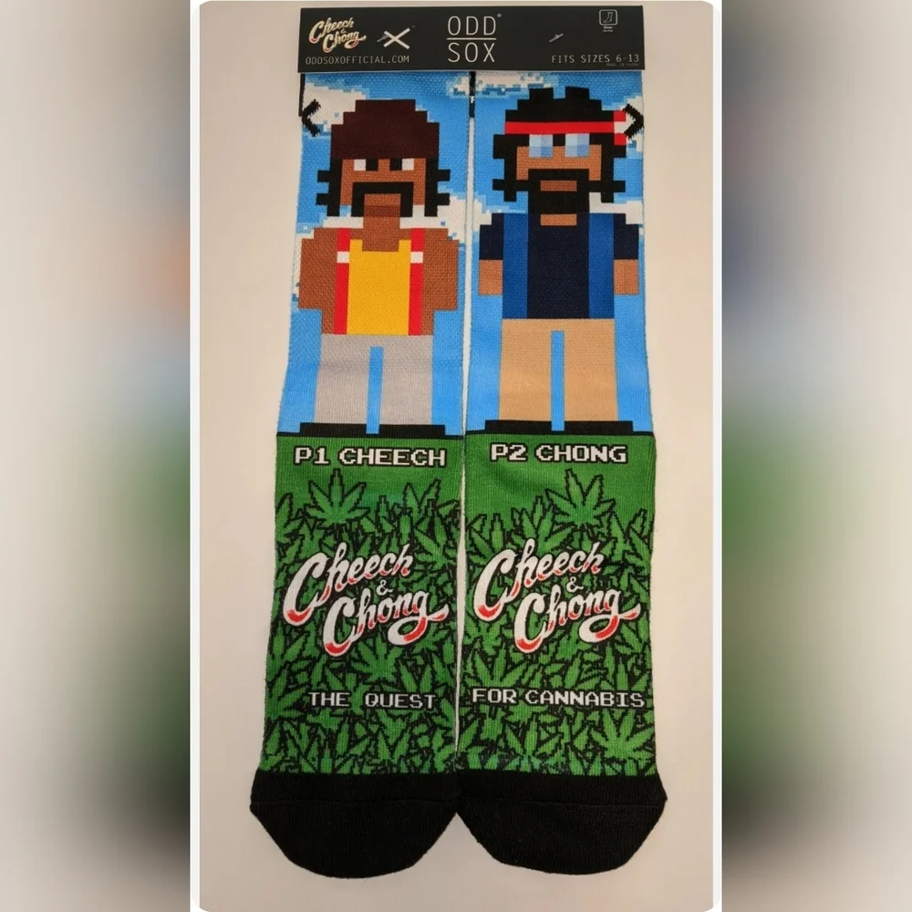 Odd Sox Cheech And Chong Video Game Socks‎ 1 Pair